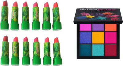 Miss Boss 12 green tea longlasting waterproof lipstick and hb Eyeshadow Palette - Electric obsession 10.0 g combo(Set of 2)
Miss Boss 12 green tea longlasting waterproof lipstick and hb Eyeshadow Palette - Electric obsession 10.0 g combo(Set of 2)