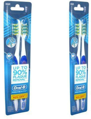 Oral-B Tooth Brush Pro Health - Medium, 4 pcs Medium Toothbrush(Pack of 4)