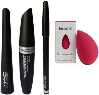 Butees18 Blender puff and Eyebrow Pencil Black & MAC Liquid EyeLiner & MAC Mascara(Set of 2)
Butees18 Blender puff and Eyebrow Pencil Black & MAC Liquid EyeLiner & MAC Mascara(Set of 2)