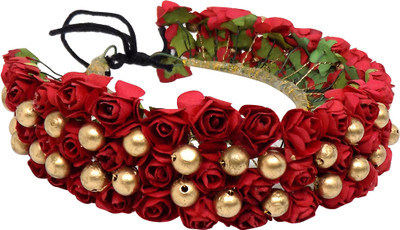 MORGES Flower Beads Gajra For Bridal Girls And Women Hair Accessories Set, Pack Of 1 Hair Accessory Set(Red)
MORGES Flower Beads Gajra For Bridal Girls And Women Hair Accessories Set, Pack Of 1 Hair Accessory Set(Red)