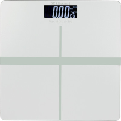 Zilant 6 mm Digital Body Fat Bathroom Scale Electronic Personal Digital Scale with LCD Display, Step-On Technology (Silver Grey) Weighing Scale(White 1)
Zilant 6 mm Digital Body Fat Bathroom Scale Electronic Personal Digital Scale with LCD Display, Step-On Technology (Silver Grey) Weighing Scale(White 1)