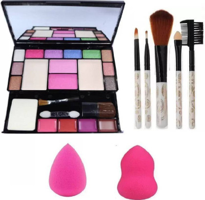 T.Y.A 6171 Makeup kit + 5 pcs Makeup Brush + 2 pc Blender(Set of 4)