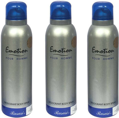 Rasasi ***Emotion Pour Homme (Pack of 3) Body Spray - For Men Deodorant Spray - For Men(600 ml, Pack of 3)
Rasasi ***Emotion Pour Homme (Pack of 3) Body Spray - For Men Deodorant Spray - For Men(600 ml, Pack of 3)
