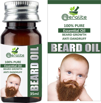 Meralite Beard Growth Oil For Men - 100% Natural Essential Oils Hair Oil(35 ml)