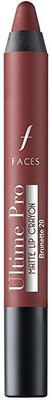 Faces Ultime Pro Lip Crayon With Free Sharpener, Matte Brunette 20, 2.8g(red)