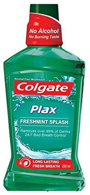 Colgate Plax Splash Mouthwash 250 ml - Fresh Mint(250 ml)