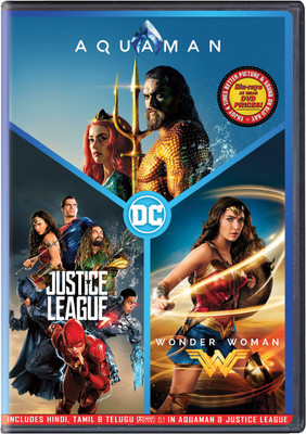 DC 3 Movies Collection: Aquaman + Justice League + Wonder Woman (3-Disc Box Set)(DVD English)