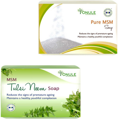 Ionule Pure MSM Soap For Natural Beauty MSM Tulsi Neem Soap Combo of 2(200 g, Pack of 2)