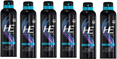 HE Advanced Grooming Ruler Perfumed Body Spray 150ml Each (Pack of 6) Deodorant Spray - For Men(900 ml, Pack of 6)
HE Advanced Grooming Ruler Perfumed Body Spray 150ml Each (Pack of 6) Deodorant Spray - For Men(900 ml, Pack of 6)