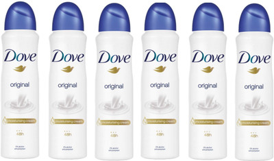 Dove Original Anti-perspirant Spray 0% Alcohol 150ml Each (Pack of 6) Deodorant Spray - For Women(900 ml, Pack of 6)
Dove Original Anti-perspirant Spray 0% Alcohol 150ml Each (Pack of 6) Deodorant Spray - For Women(900 ml, Pack of 6)