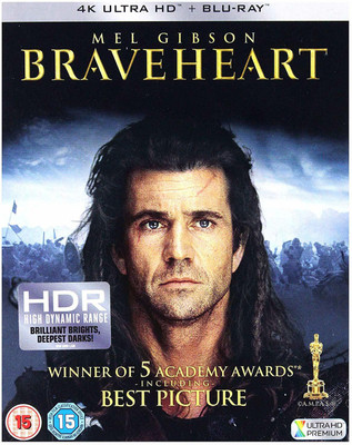 Braveheart (4K UHD + Blu-ray + Blu-ray) (3-Disc Set) (Slipcase Packaging + Region Free + Fully Packaged Import)(4K(UHD) Blu-ray English)
Braveheart (4K UHD + Blu-ray + Blu-ray) (3-Disc Set) (Slipcase Packaging + Region Free + Fully Packaged Import)(4K(UHD) Blu-ray English)