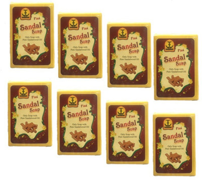 mysore sandal soap pack of 8 pic(600 g, Pack of 8)