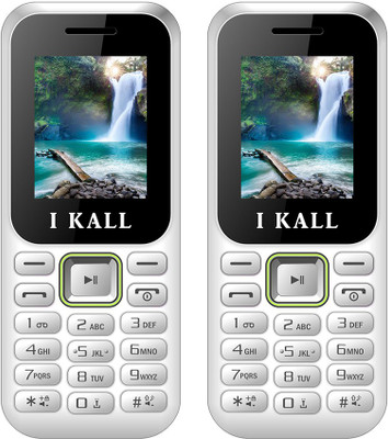 I Kall K130 Combo of Two Mobiles(White&Green$$White&Green)