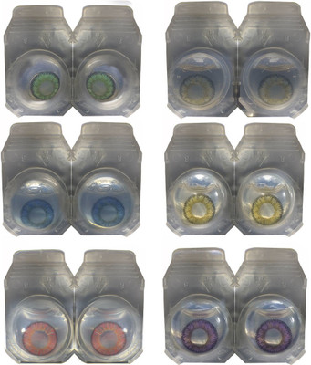 Iconic Eye green grey dark blue hazel red chili purple 6 pair lens Monthly Contact Lens(0.0, green, grey, dark blue, hazel, purple, red chili, Pack of 6)
Iconic Eye green grey dark blue hazel red chili purple 6 pair lens Monthly Contact Lens(0.0, green, grey, dark blue, hazel, purple, red chili, Pack of 6)