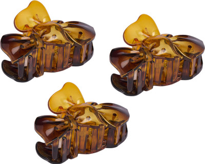 Gansta 3 Pcs Brown butterfly clip Hair Claw(Brown)