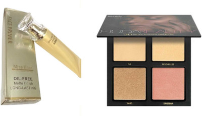 Miss Boss Hudaa 3D highlighter palette and glam Oil-Free Long-Lasting Matte Finish Face Primer - 40 ml combo(Set of 2)
Miss Boss Hudaa 3D highlighter palette and glam Oil-Free Long-Lasting Matte Finish Face Primer - 40 ml combo(Set of 2)