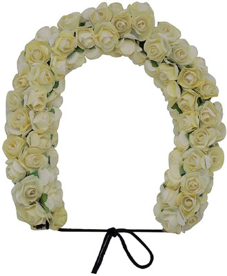 WIZME Bun Hair Styling Gajra For Women Marriage Hair Accessory Set(White)