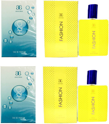 Arochem 2 H2O and 2 Fashion Perfume 100ML Each (Pack of 4) Eau de Parfum - 400 ml(For Men & Women)
Arochem 2 H2O and 2 Fashion Perfume 100ML Each (Pack of 4) Eau de Parfum - 400 ml(For Men & Women)