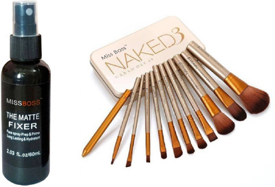 Miss Boss naked golden brushes (pack of 12) and huda professional matte primer fixer 60ml combo(Set of 2)
Miss Boss naked golden brushes (pack of 12) and huda professional matte primer fixer 60ml combo(Set of 2)