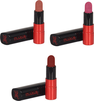 Incolor Lusty Lipstick Set of 3 Shade 16,17,18 Each of 3.7Gms(Maroon, Red, Brown)
Incolor Lusty Lipstick Set of 3 Shade 16,17,18 Each of 3.7Gms(Maroon, Red, Brown)