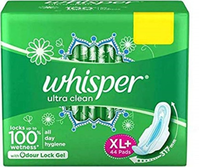 WHISPER ULTRA CLEAN XL+ 44 PADS Sanitary Pad