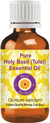 Deve Herbes Pure Holy Basil Essential Oil (Ocimum sanctum) 100% Natural Therapeutic Grade Steam Distilled(10 ml)
Deve Herbes Pure Holy Basil Essential Oil (Ocimum sanctum) 100% Natural Therapeutic Grade Steam Distilled(10 ml)