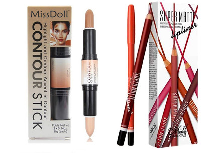 Miss Doll Highlighter and Contour Stick Concealer1& Matte lip pencil set of 12 colors(Set of 2)
Miss Doll Highlighter and Contour Stick Concealer1& Matte lip pencil set of 12 colors(Set of 2)