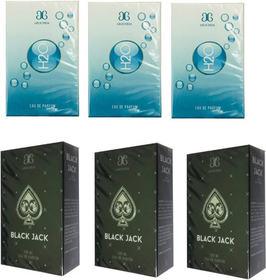 Arochem 3 H2O and 3 Black Jack Perfume 100ML Each (Pack of 6) Eau de Parfum - 600 ml(For Men & Women)
Arochem 3 H2O and 3 Black Jack Perfume 100ML Each (Pack of 6) Eau de Parfum - 600 ml(For Men & Women)