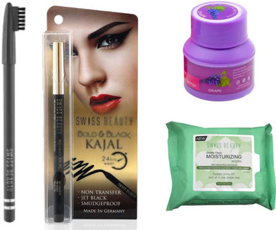 Rtb Black & Bold Kajal, Dark Grey Eyebrow Pencil, Dip&Twist Nail Polish Remover With Makeup Remover Wipes(Set of 4)
Rtb Black & Bold Kajal, Dark Grey Eyebrow Pencil, Dip&Twist Nail Polish Remover With Makeup Remover Wipes(Set of 4)