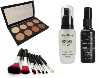 Miss Boss HD STUDIO PROFESSIONAL PREP+SET (1 PRIMER 1 FIXER) 100ml and kb concealer kit + hk black brushes (pack of 7) combo(Set of 3)
Miss Boss HD STUDIO PROFESSIONAL PREP+SET (1 PRIMER 1 FIXER) 100ml and kb concealer kit + hk black brushes (pack of 7) combo(Set of 3)
