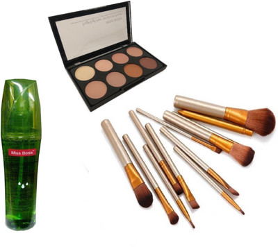 Miss Boss Aloe Vera Make Up Fixing Spray Primer - 160 ml and kb concealer kit + naked golden brushes (pack of 12) combo(Set of 3)
Miss Boss Aloe Vera Make Up Fixing Spray Primer - 160 ml and kb concealer kit + naked golden brushes (pack of 12) combo(Set of 3)
