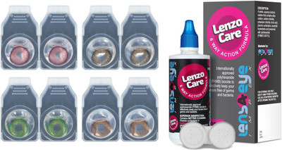 Lenzocare Color Lenses With 100 ml Multipurpose Solution & Lens Case Monthly(-0.00, Colored Contact Lenses, Pack of 8)
Lenzocare Color Lenses With 100 ml Multipurpose Solution & Lens Case Monthly(-0.00, Colored Contact Lenses, Pack of 8)