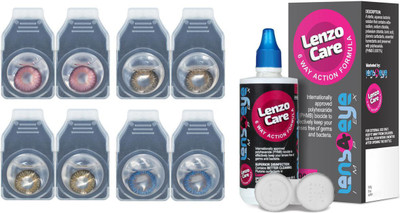Lenzocare Color Lenses With 100 ml Multipurpose Solution & Lens Case Monthly(-0.00, Colored Contact Lenses, Pack of 8)
Lenzocare Color Lenses With 100 ml Multipurpose Solution & Lens Case Monthly(-0.00, Colored Contact Lenses, Pack of 8)