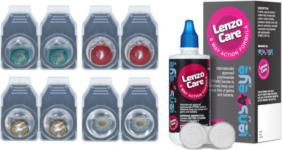 Lenzocare Color Lenses With 100 ml Multipurpose Solution & Lens Case Monthly(-0.00, Colored Contact Lenses, Pack of 8)
Lenzocare Color Lenses With 100 ml Multipurpose Solution & Lens Case Monthly(-0.00, Colored Contact Lenses, Pack of 8)