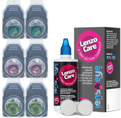Lenzocare Color Lenses With 100 ml Multipurpose Solution & Lens Case Monthly(-0.00, Colored Contact Lenses, Pack of 6)
Lenzocare Color Lenses With 100 ml Multipurpose Solution & Lens Case Monthly(-0.00, Colored Contact Lenses, Pack of 6)