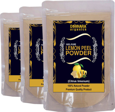 Donnara Organics 100% Natural Lemon Peel Powder Combo pack of 3 pouches of 150 gms(450 gms)(450 g)