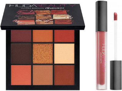 Huda Beauty Liquid Mattee EYE SHADOW WARM BROWN MULTI COLORED WITH MATTE LIQUID LIPISTICK(Set of 2)
Huda Beauty Liquid Mattee EYE SHADOW WARM BROWN MULTI COLORED WITH MATTE LIQUID LIPISTICK(Set of 2)