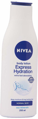 Nivea Body Lotion, Extra Fast Absorption and Express Hydration With Sea Minerals(200 ml)
Nivea Body Lotion, Extra Fast Absorption and Express Hydration With Sea Minerals(200 ml)
