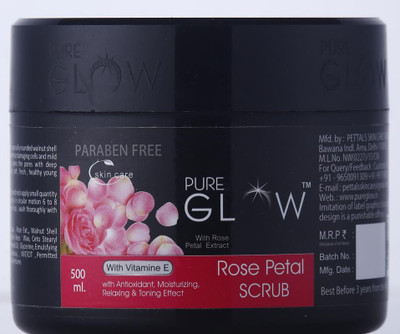 PURE GLOW ROSE PETAL SCRUB(500 ml)