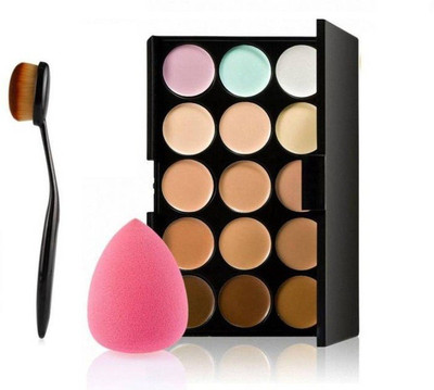 Rtb Combo of MNPro Contour 15 pallets long lasting cream Concealer (Multiple), Beauty Blender, Contour Brush(Set of 3)
Rtb Combo of MNPro Contour 15 pallets long lasting cream Concealer (Multiple), Beauty Blender, Contour Brush(Set of 3)
