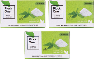 Pluck One Stevia Sachets ( 150 ) Pack of 3 - 100% Natural Sweetener | Zero Calorie | Sugar Substitute | Diabetic friendly Sugar Free | No Preservatives | Vegan | Gluten Free | Superior Purity Sweetener(50 g, Pack of 3)
Pluck One Stevia Sachets ( 150 ) Pack of 3 - 100% Natural Sweetener | Zero Calorie | Sugar Substitute | Diabetic friendly Sugar Free | No Preservatives | Vegan | Gluten Free | Superior Purity Sweetener(50 g, Pack of 3)