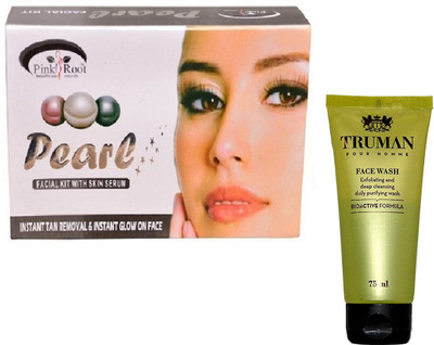 Pink Root PEARL KIT 83G WITH TRUMAN POUR HOMME FACE WASH 75ML(Set of 2)