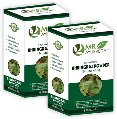 MR Ayurveda 100% Natural Bhringraj Powder for Hair & Skin - Set of 2(200 g)