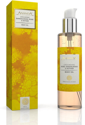 Ananda Grounding Sandalwood, Rose & Vetiver Body Oil, 200ml(200 ml)