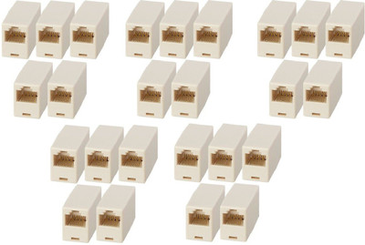 Tech-X RJ45 8P8C Female to Female Network Lan Cable Coupler Adapter Connector - Pack of 25 Lan Adapter(1000 Mbps)
Tech-X RJ45 8P8C Female to Female Network Lan Cable Coupler Adapter Connector - Pack of 25 Lan Adapter(1000 Mbps)