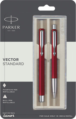 Parker Vector Stdard CT(FP+BP) Pen (Red) Pen Gift Set