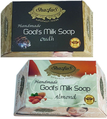 ShazfaS Goats milk soap oudh-almond(1 g, Pack of 2)