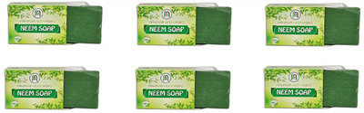 Mahavir Neem Agro Herbal Neem Ayurvedic Bath Soap (75gm) (Pack Of 6)(75 g, Pack of 6)