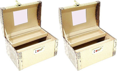 DP_CRAFT Set of 2 Stylish Golden Color Bangles Box With Lock System ( Size 24*15*18 Cm) bangles box Vanity Box(Golden, Red)
DP_CRAFT Set of 2 Stylish Golden Color Bangles Box With Lock System ( Size 24*15*18 Cm) bangles box Vanity Box(Golden, Red)