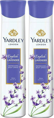 Yardley London English lavender Deodorant Spray - For Women(300 ml, Pack of 2)
Yardley London English lavender Deodorant Spray - For Women(300 ml, Pack of 2)